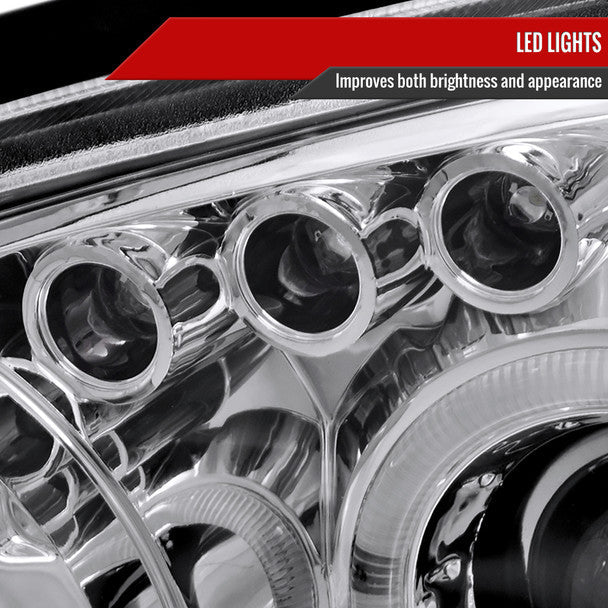 Spec-D Halo Style Projector Headlights w/ Chrome Base and Clear Lens 2004-2005 WRX / 2004-2005 STI w/ OEM Halogen Lights - Image 6